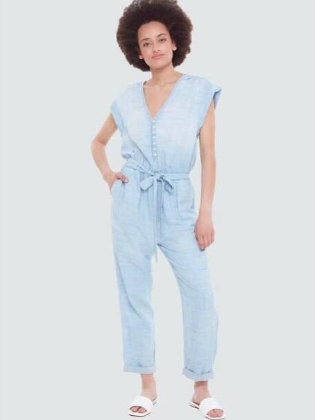 soft blue jumpsuit