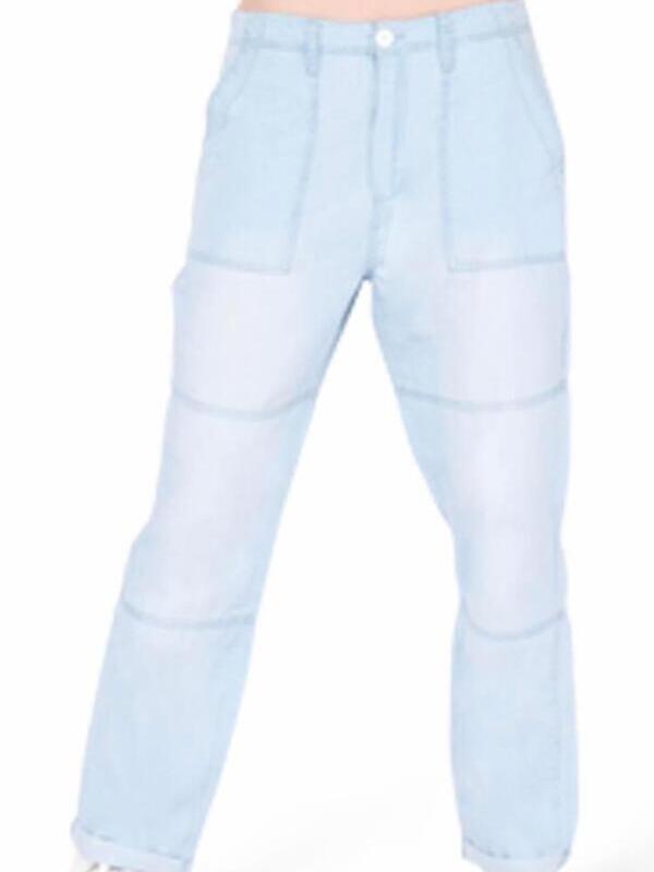 light blue denim pants 