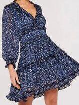 navy spot dress