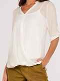 crisscross white blouse