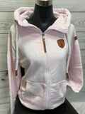 Hoodie pink straight zipper 