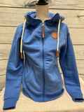 Hoodie front zipper color indigo 