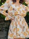 robe jaune paisley